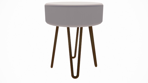 Sillón redondo minimalista con estructura de hierro modelo 3d