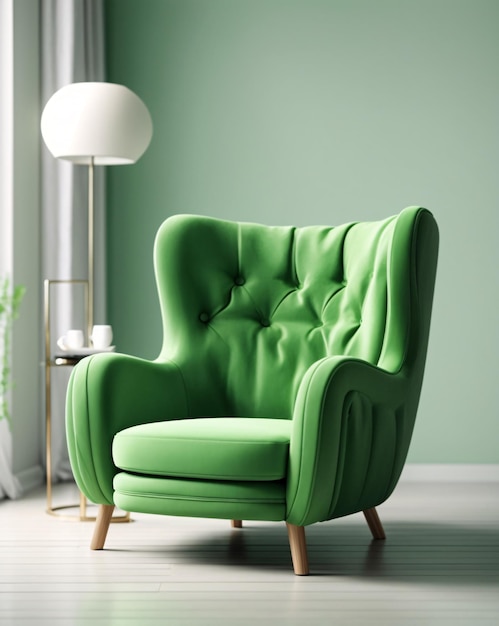 Un sillón verde