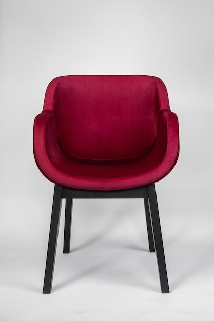 Sillones con asiento de cuero rojo