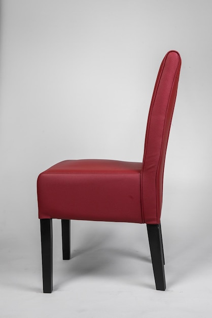 Foto sillones con asiento de cuero rojo