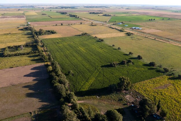 Silo bolsa llena de soja provincia de La Pampa Patagonia Argentina