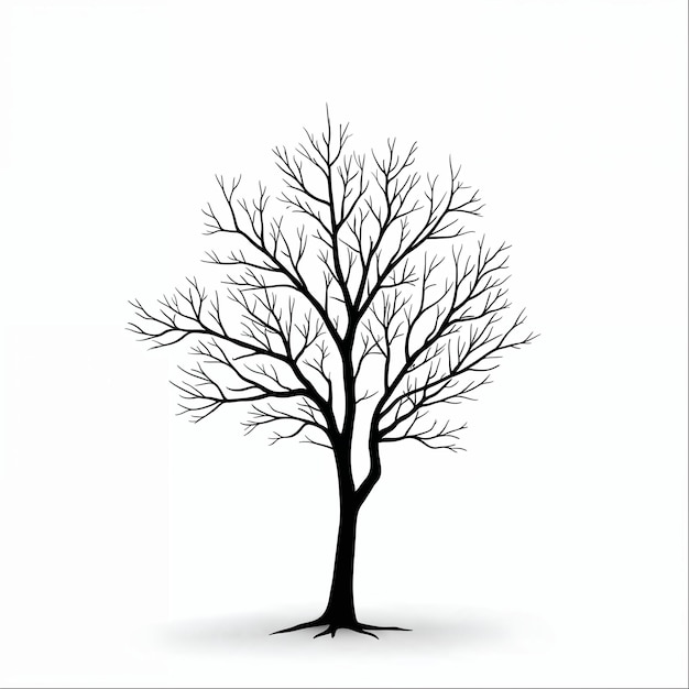 Silueta de un árbol desnudo