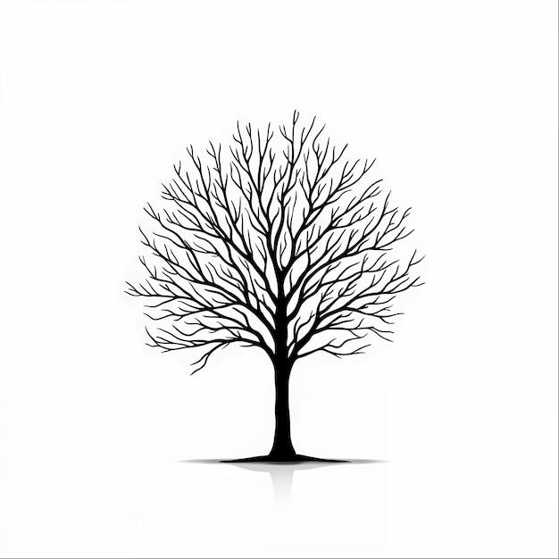 Silueta desnuda del árbol