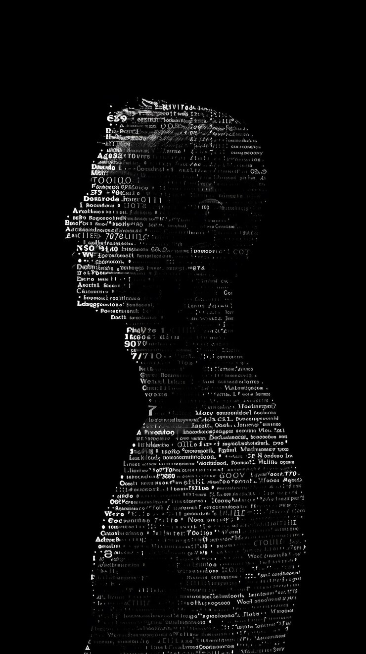 Foto silueta digital de una persona con líneas horizontales