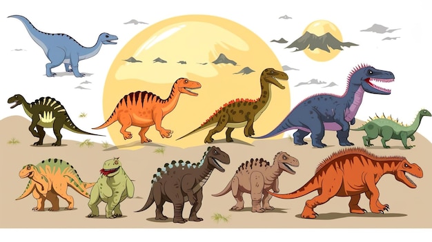 Silueta de dinosaurio vectorial