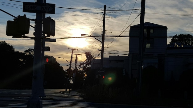 Foto silueta de los edificios al atardecer