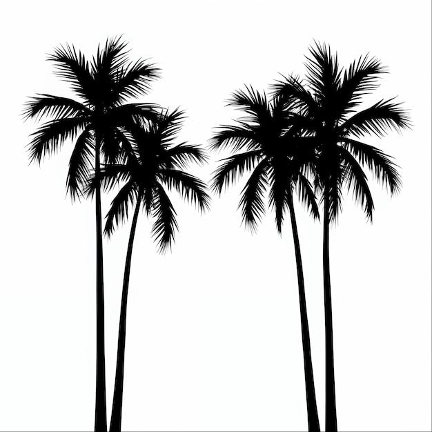 Silueta de las palmeras