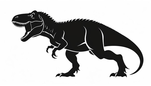 Silueta de tiranosaurio Una ilustración vectorial de estilo plano moderno