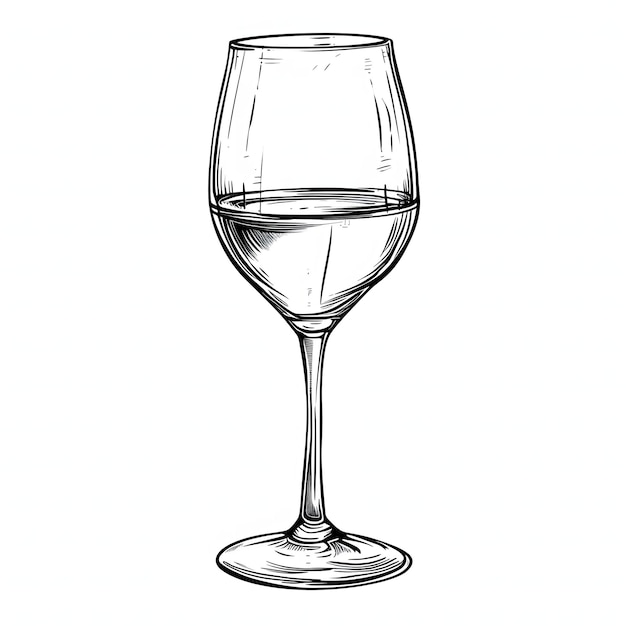 Silueta de un vaso de vino