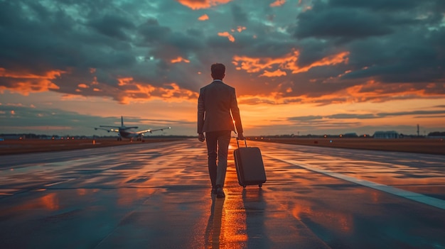 Siluetas aeropuerto de pasajeros Concepto de viaje de aerolínea