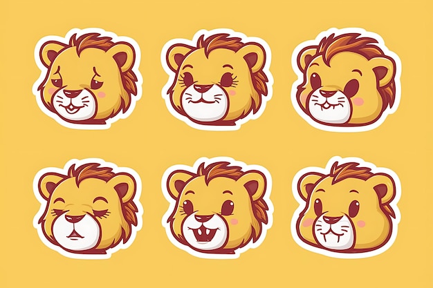 Foto siluetas de cabeça de leão