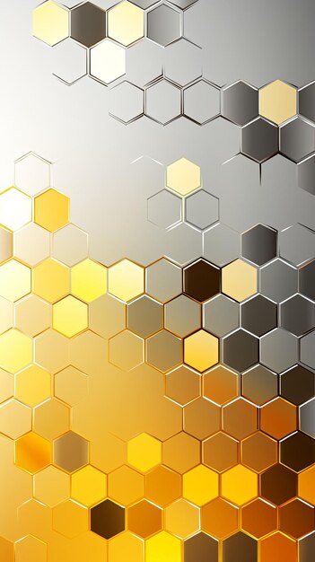 Foto silver and yellow gradient background with a hexagon pattern in a vector illustration ar 916 v 52 job id 7a4460ec56c24094a2f9b526335ff4e9