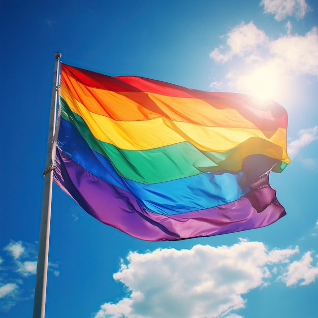 El simbolismo de la resiliencia del arco iris de la bandera LGBTQ