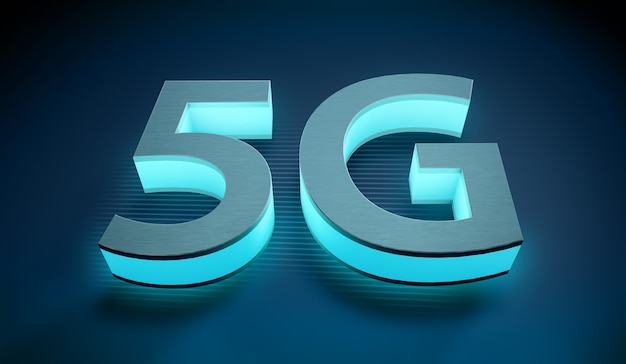 Símbolo 5 G, concepto de tecnología de conexión a internet