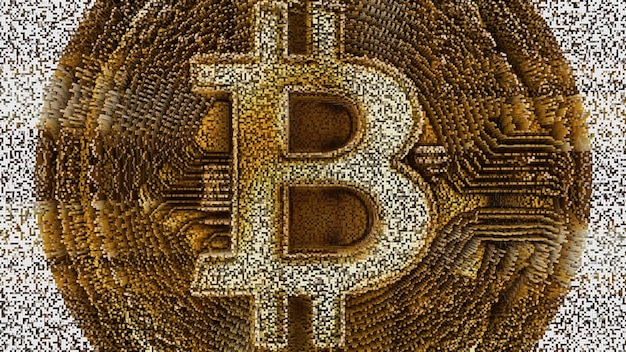 Símbolo abstracto de Bitcoin