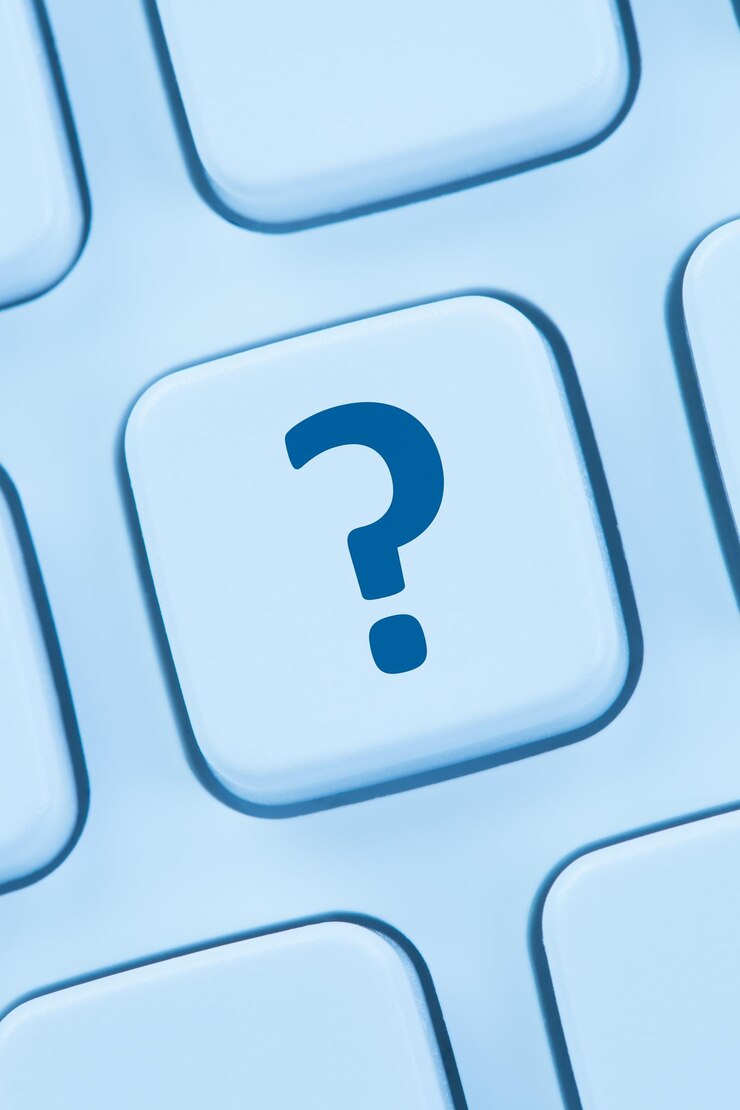 Foto símbolo de ayuda de signo de interrogación de teclado de computadora