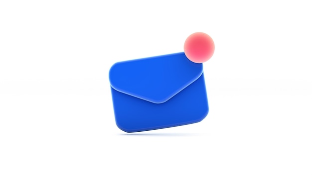 Símbolo azul de novo e-mail de notificação