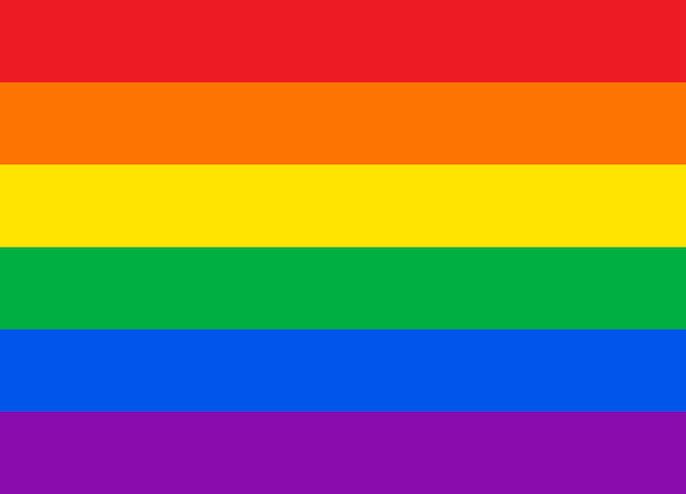 Foto símbolo de la bandera lgbt y día lgbt