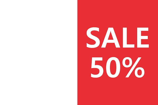 símbolo para campaña publicitaria en venta minorista marketing promocional 50 de descuento en la etiqueta engomada