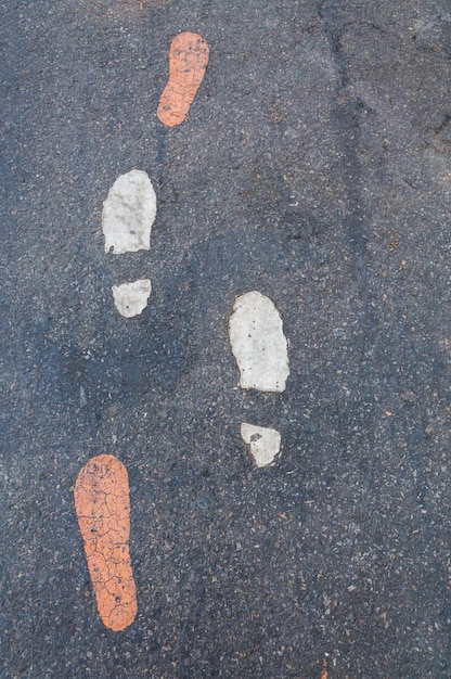 Símbolo de carril a pie en la carretera Pista en el parque