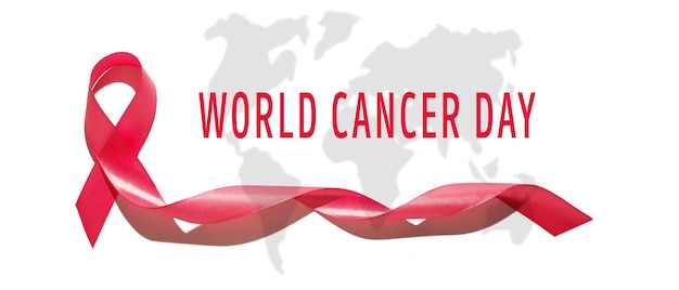 Símbolo de la cinta roja del día mundial del sida en formato de banner de fondo blanco