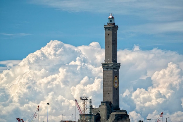 Símbolo de la ciudad del faro de Génova Lanterna