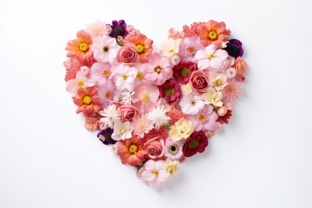 Símbolo de corazón de flor que expresa amor.