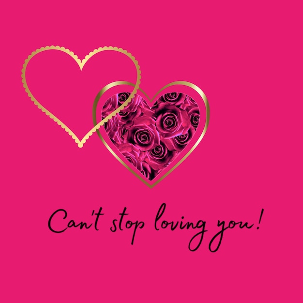 Símbolo de corazón de rosas rojas sobre fondo blanco y rojo con deseos de texto de tarjeta de felicitación de día de San Valentín