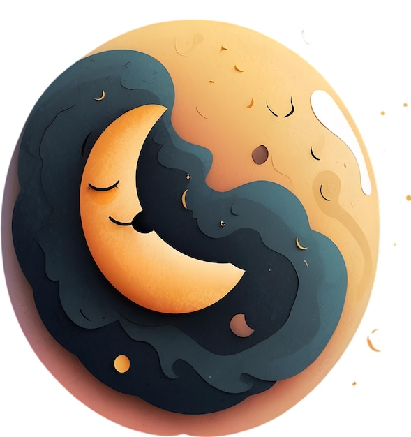 Foto símbolo da lua crescente ícone da fase lunar ilustração da lua noturna símbolo do corpo celeste inteligência lunar