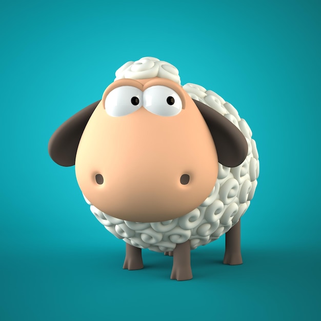 Símbolo de 2015 ovelhas em fundo azul ilustração de 2015 anos das ovelhas