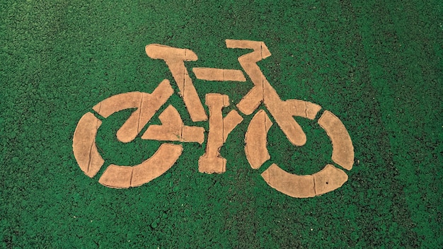 Foto símbolo de bicicleta de rua.