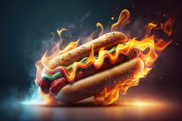 Símbolo de cachorro-quente para fast food ou design de comida de rua Logotipo para restaurante ou café