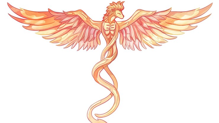 Foto símbolo de caduceu em estilo de desenho animado