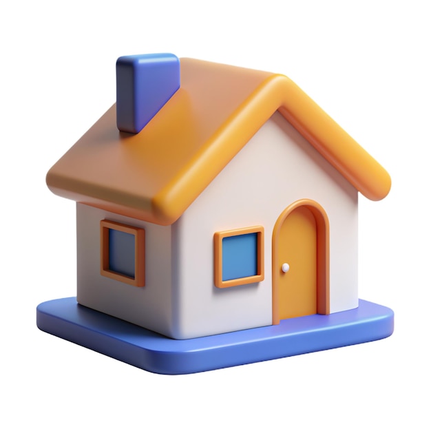 Foto símbolo de casa mínima conceito de empréstimo hipotecário imobiliário ícone vetorial 3d estilo minimalista de desenho animado
