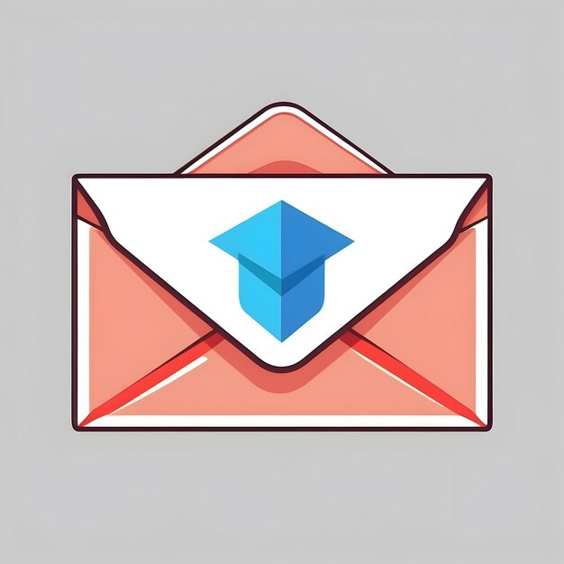 Foto símbolo de e-mail ícone de envelope comunicação de mensagem ilustração de correio aberto símbol de caixa de entrada entrega de correio