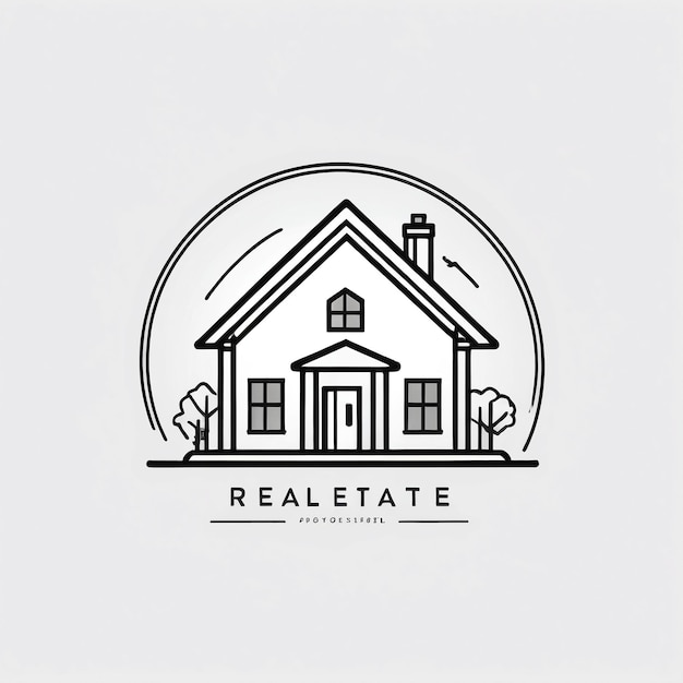 Foto símbolo de logotipo de uma casa imobiliária um logotipo para uma propriedade imobiliária