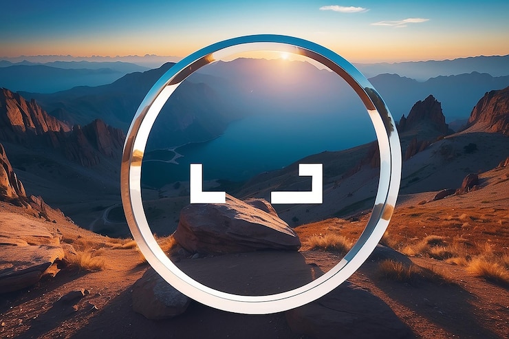 Foto símbolo de loop sobre a visualização inspiradora