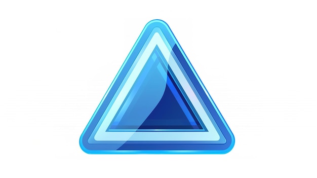 Foto símbolo de montanha abstrato em sinal de estrada azul ilustração para segurança e direção