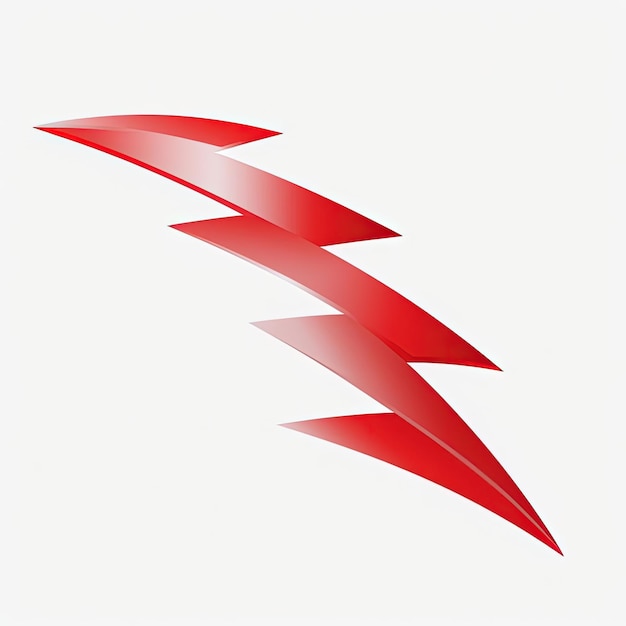 Foto símbolo de seta ascendente vermelha isolado em fundo transparente no estilo de animação lúdica