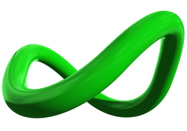 Foto símbolo de sinal 3d infinito isolado