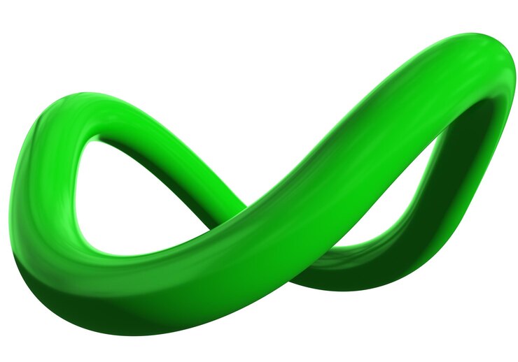 Foto símbolo de sinal 3d infinito isolado