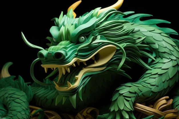 símbolo do dragão de madeira verde do ano novo chinês de 2024