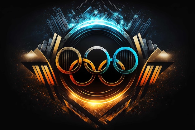 Foto símbolo dos jogos olímpicos