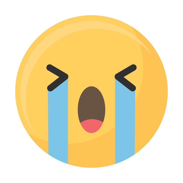 El símbolo del emoticon de la cara llorando es transparente png