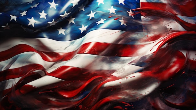 Símbolo estadounidense del 4 de julio, día de la independencia, democracia y patriotismo.