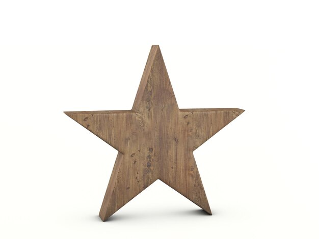 Símbolo de la estrella de madera