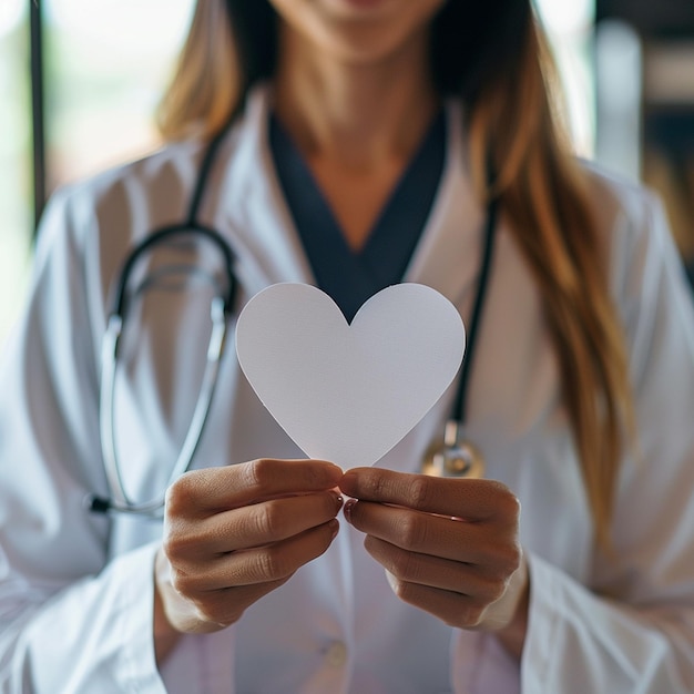 Un símbolo en forma de corazón de amor y cuidado