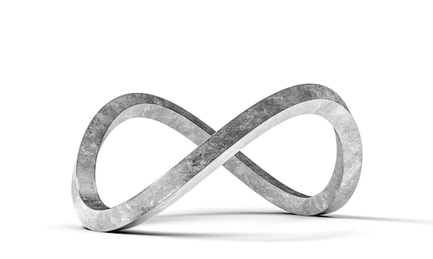 Símbolo metálico del infinito que representa la eternidad