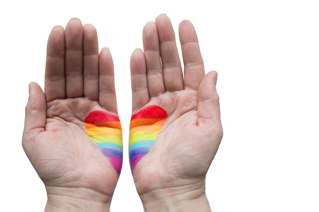 Símbolo multicolor del arco iris para la celebración del mes del orgullo en junio