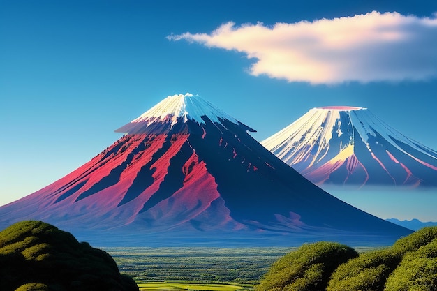 Símbolo nacional de Japón Turismo monte fuji Punto de referencia representativo Hermosa montaña